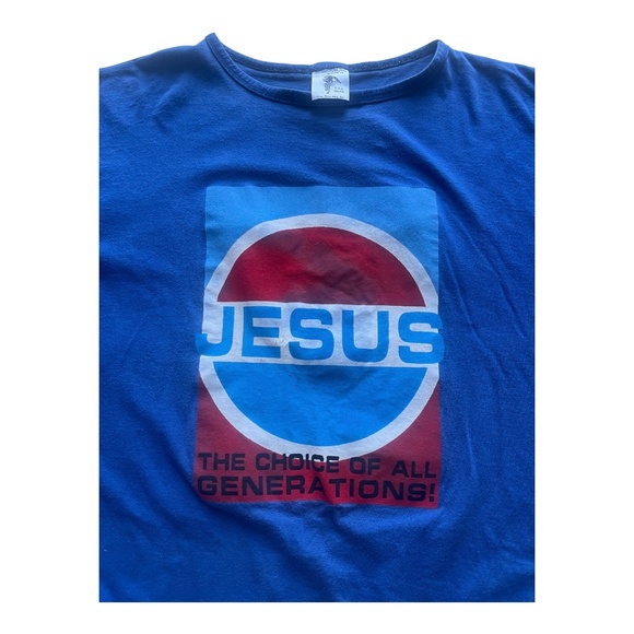 90s Vintage Parody Shirt Pepsi Jesus The Choice Of The All Generations! One Size - Picture 8 of 15